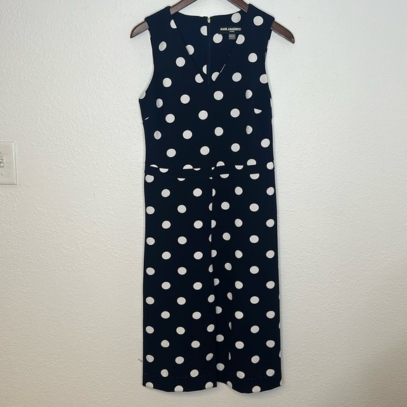 Karl Lagerfeld Pants - Karl Lagerfield Wide Leg Polka Dot jumpsuit size 6